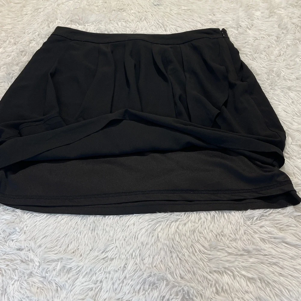 CATO RUFFLED ON FRONT Skirt BLACK SIZE 16 WOMENS